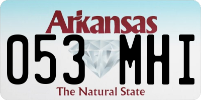 AR license plate 053MHI