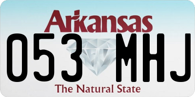 AR license plate 053MHJ