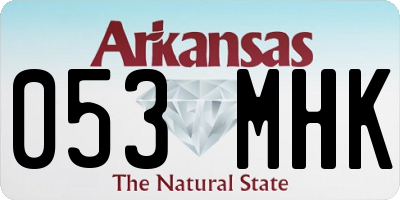 AR license plate 053MHK