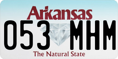AR license plate 053MHM