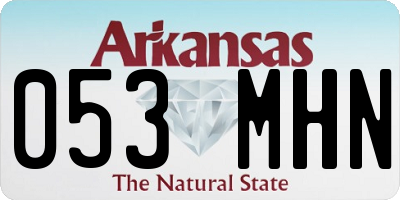 AR license plate 053MHN
