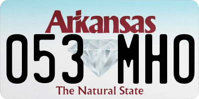 AR license plate 053MHO