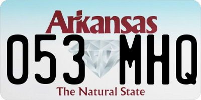 AR license plate 053MHQ