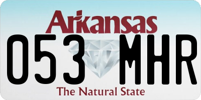 AR license plate 053MHR