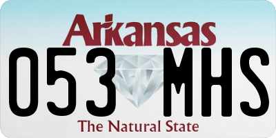 AR license plate 053MHS