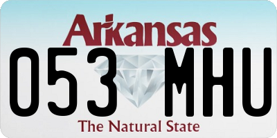 AR license plate 053MHU
