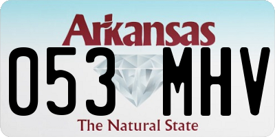 AR license plate 053MHV