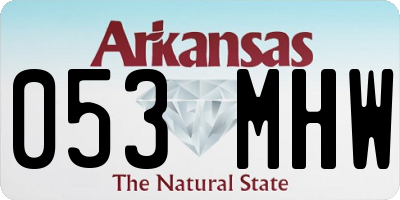 AR license plate 053MHW