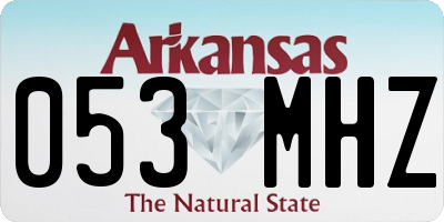 AR license plate 053MHZ