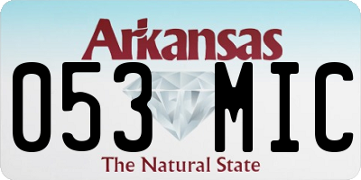 AR license plate 053MIC