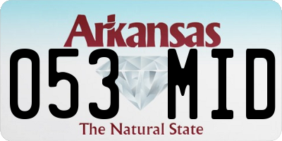 AR license plate 053MID