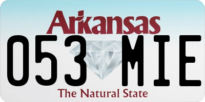 AR license plate 053MIE