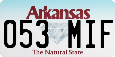 AR license plate 053MIF