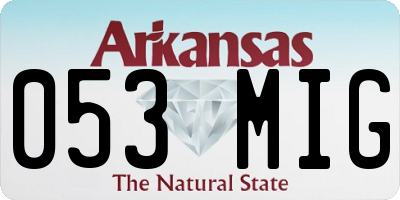 AR license plate 053MIG
