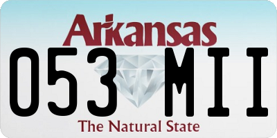 AR license plate 053MII