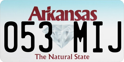 AR license plate 053MIJ