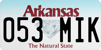 AR license plate 053MIK