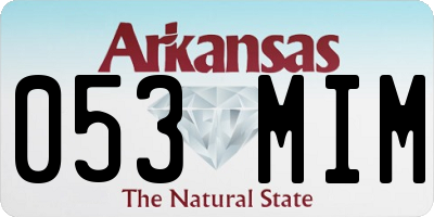 AR license plate 053MIM
