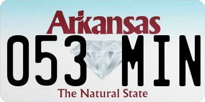 AR license plate 053MIN