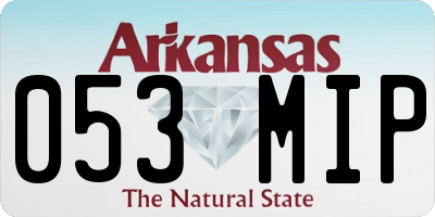 AR license plate 053MIP