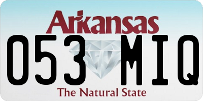 AR license plate 053MIQ
