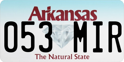 AR license plate 053MIR