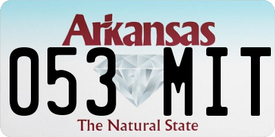 AR license plate 053MIT