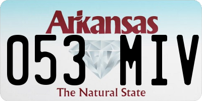 AR license plate 053MIV