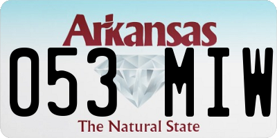 AR license plate 053MIW