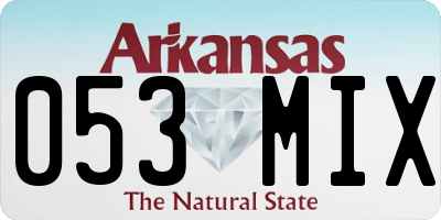 AR license plate 053MIX