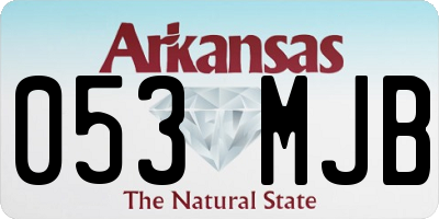 AR license plate 053MJB