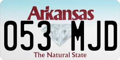 AR license plate 053MJD
