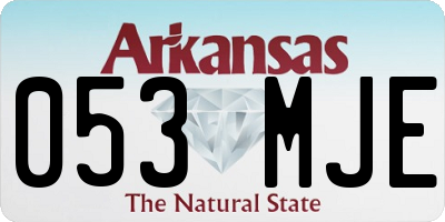 AR license plate 053MJE