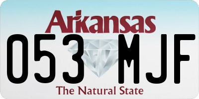 AR license plate 053MJF