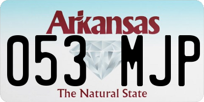 AR license plate 053MJP
