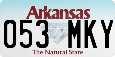 AR license plate 053MKY