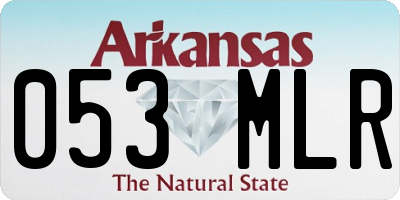 AR license plate 053MLR