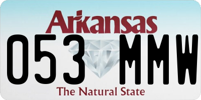 AR license plate 053MMW