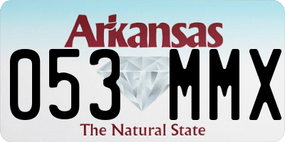 AR license plate 053MMX