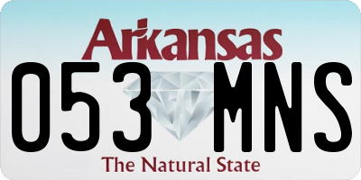 AR license plate 053MNS