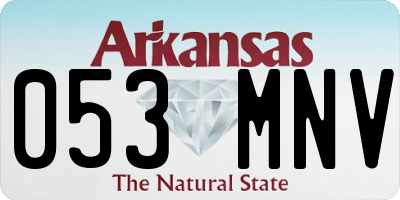 AR license plate 053MNV