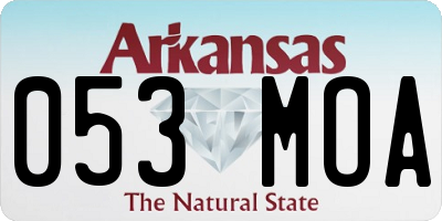 AR license plate 053MOA