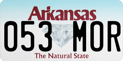 AR license plate 053MOR