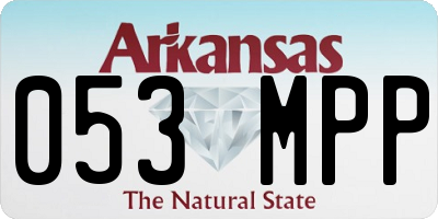 AR license plate 053MPP