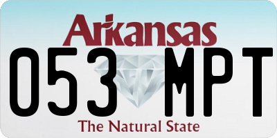AR license plate 053MPT
