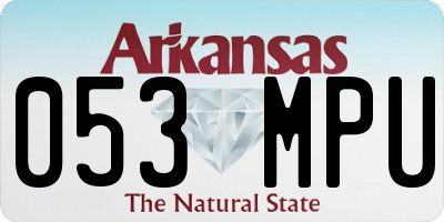 AR license plate 053MPU