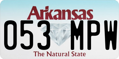 AR license plate 053MPW