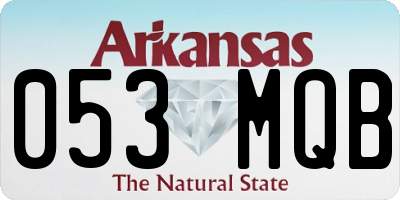 AR license plate 053MQB