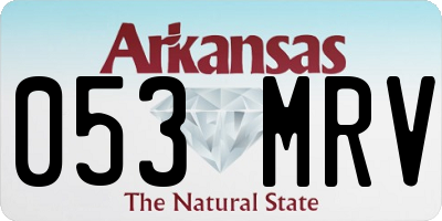 AR license plate 053MRV