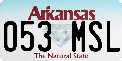 AR license plate 053MSL